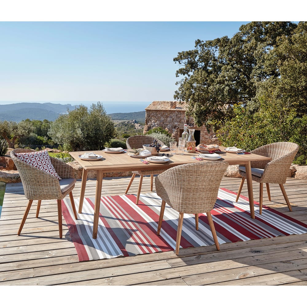 Gartentisch für 8 Personen aus massivem Akazienholz Frejus Maisons du