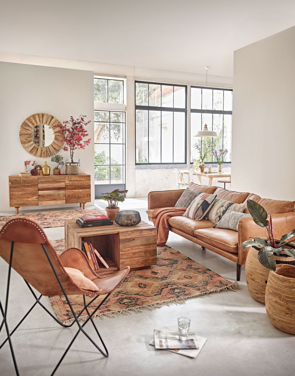 Madera maciza mesa auxiliar mesa de sofá con cajón sofá mesa marrón nussbaum color 