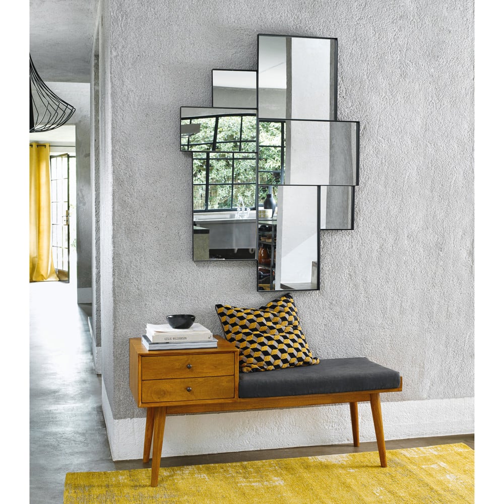 Miroir en métal noir 89x123 Brooklyn Maisons du Monde