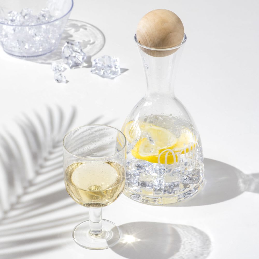 Jarra de cristal con estampado y tapón redondo Drink Bar | Maisons du Monde