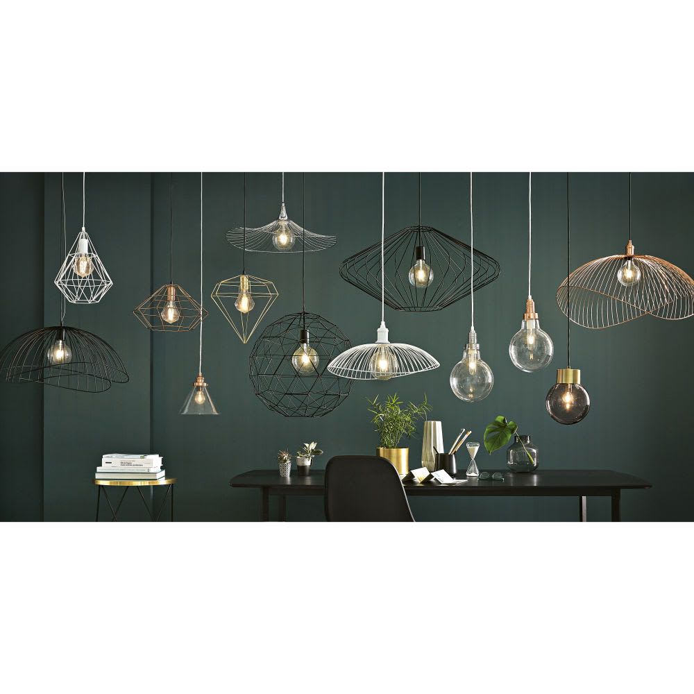 Lámpara de techo de alambre plateado Orla Maisons du Monde