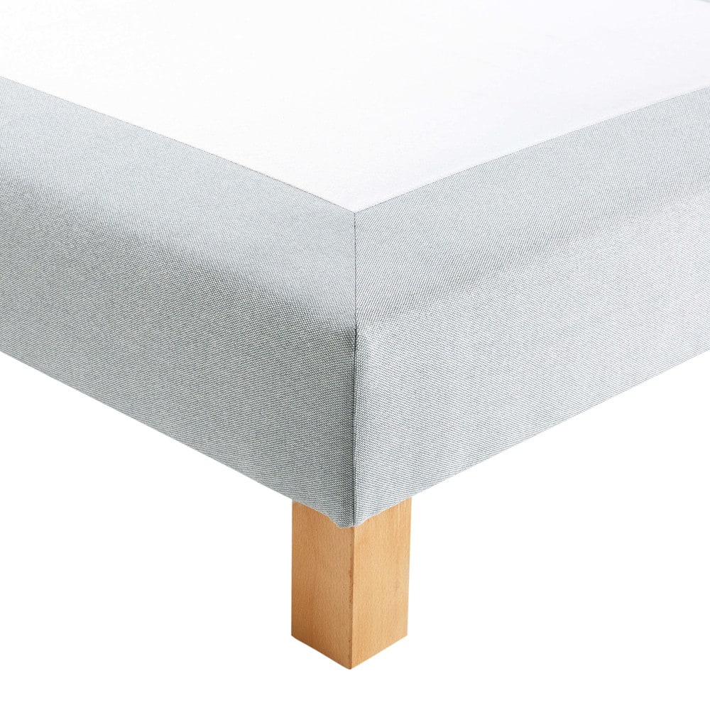 Light Grey Box Spring Bed Base 80x200 Hubert Maisons du Monde