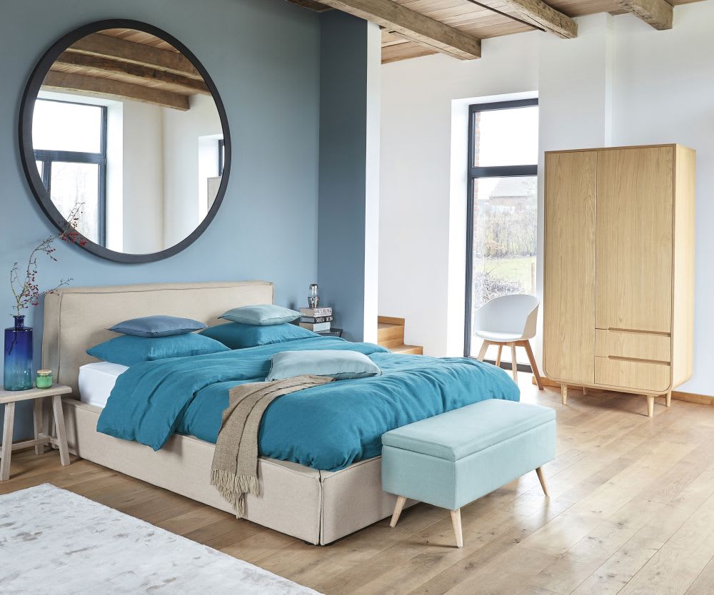 Lit 140x190 coloris lin Aspleen | Maisons du Monde