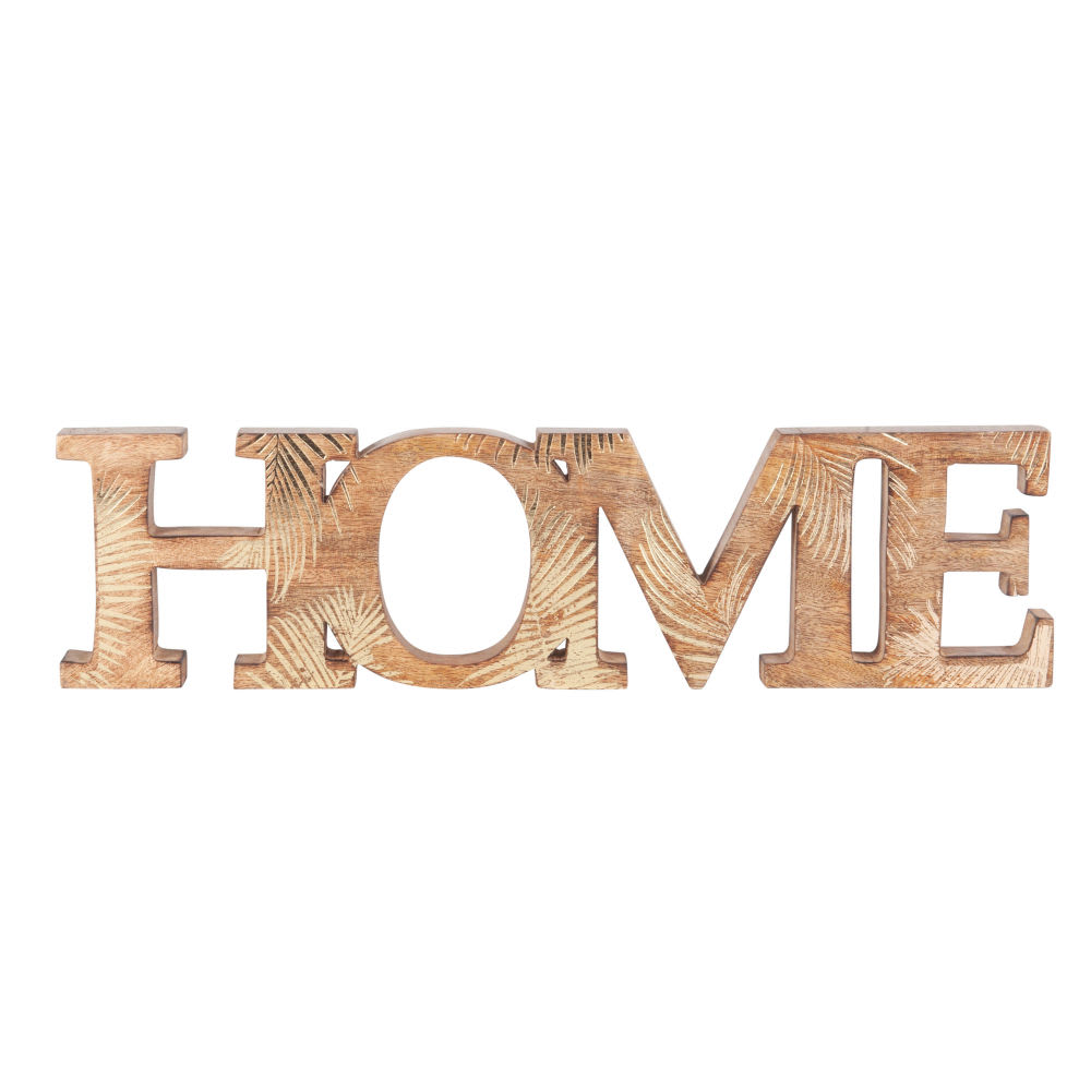 Mango Wood Word Wall Art 45x12 Home Maisons du Monde
