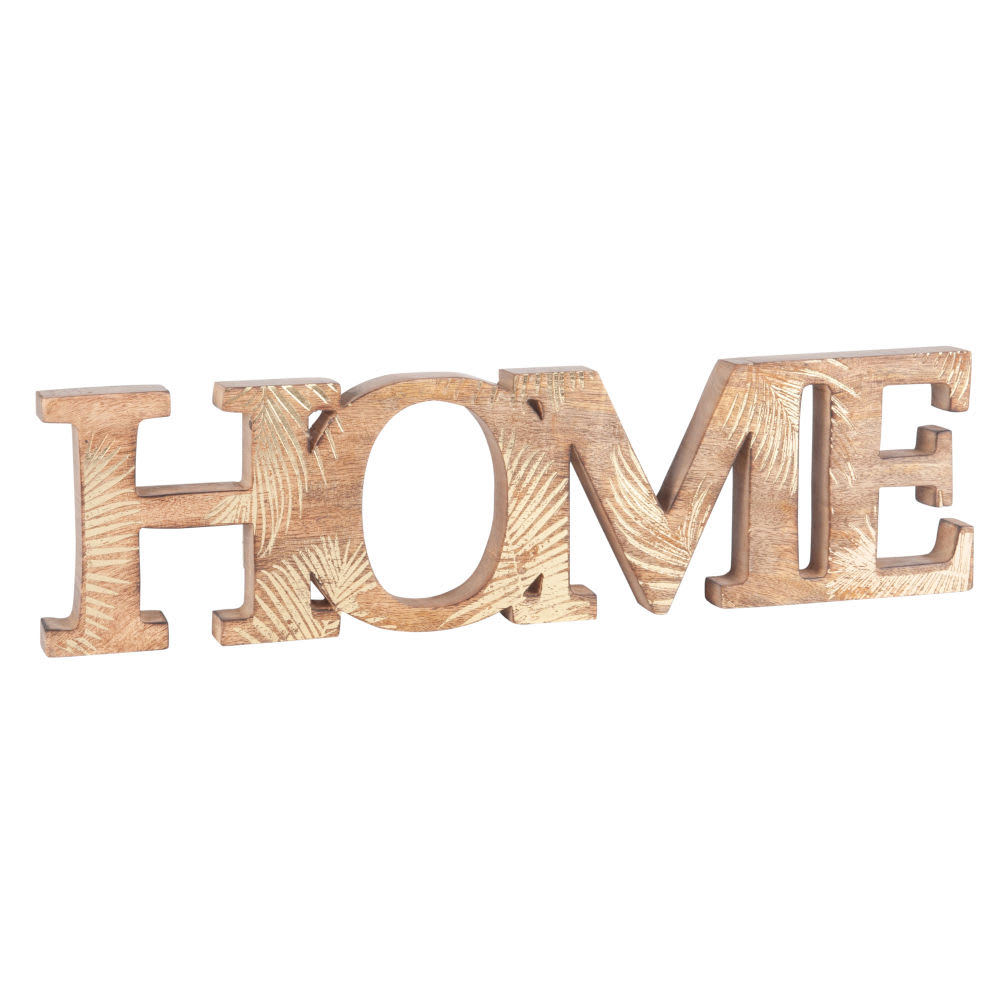 Mango Wood Word Wall Art 45x12 Home Maisons du Monde