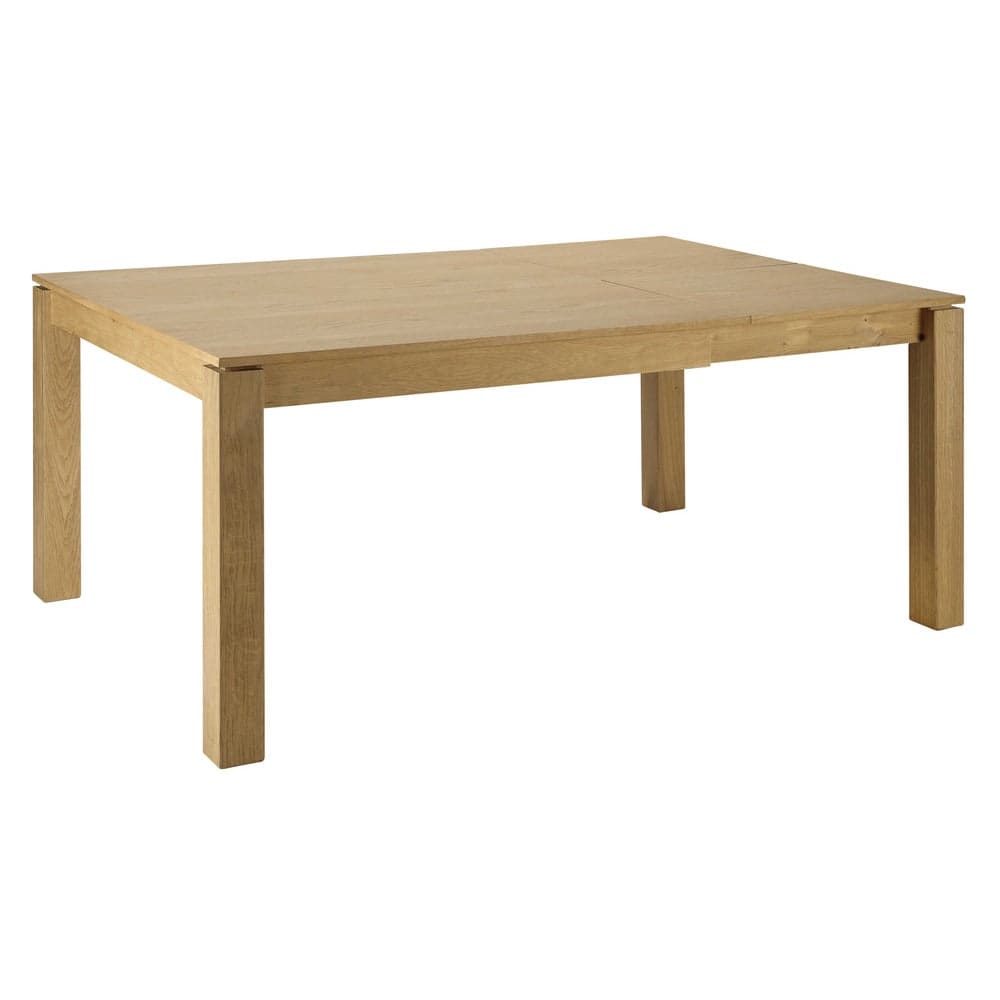 Mesa de comedor cuadrada extensible de 4 a 8 personas de roble L.120 ... Mesa de comedor cuadrada extensible de 4 a 8 personas de roble L.120 ...