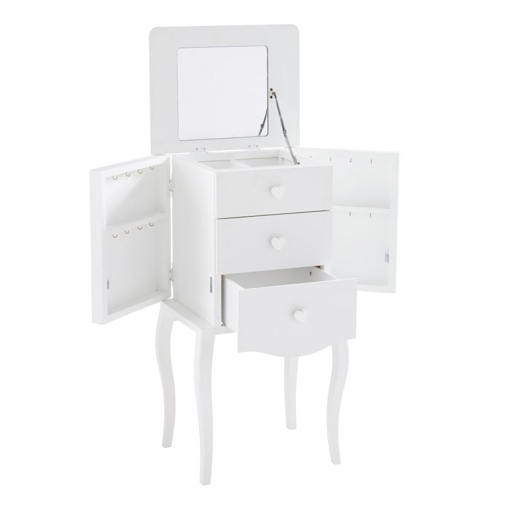 Meuble à bijoux 2 tiroirs blanc Lilly Maisons du Monde
