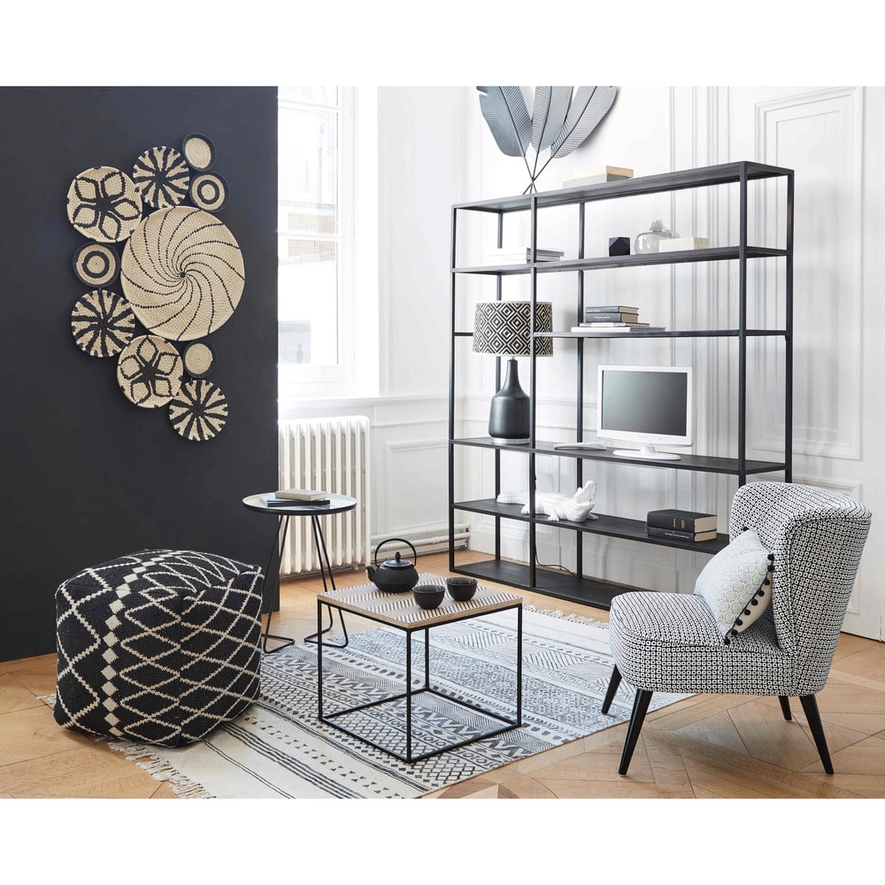 Meuble TV étagère en métal noir Edison | Maisons du Monde