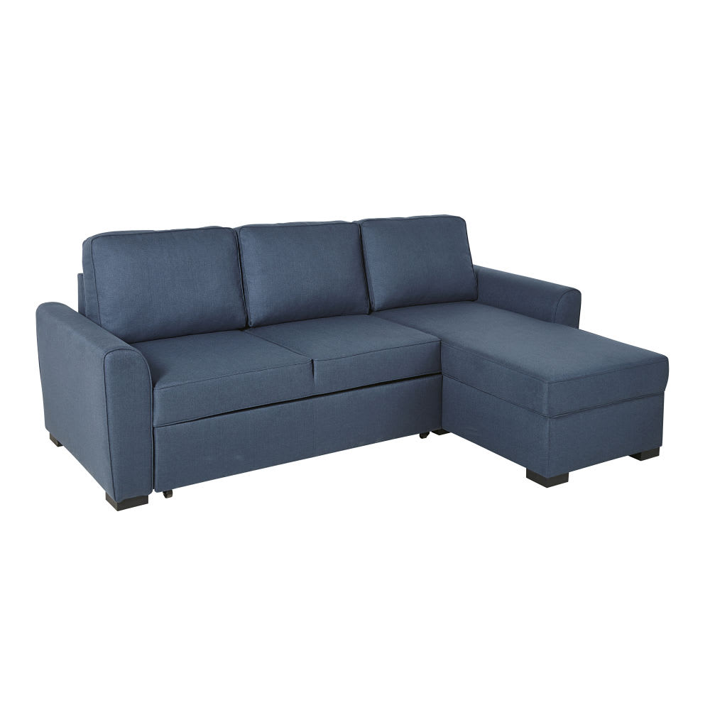 Midnight Blue 3/4Seater Corner Sofa Bed Montréal Maisons du Monde