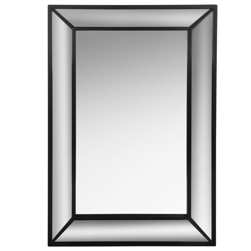 Miroir Double Encadrement Noir 40x60 Isabel Maisons Du Monde miroir-double-encadrement-noir-40x60-isabel-maisons-du-monde