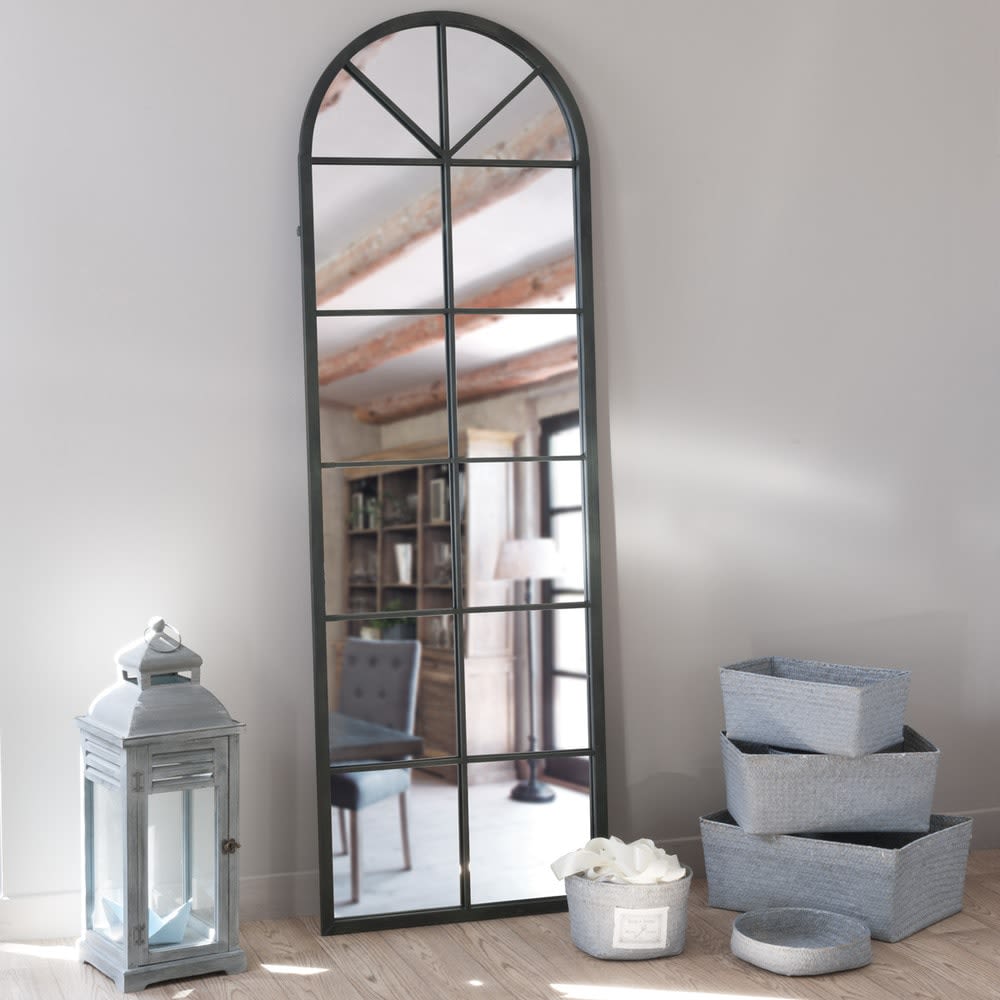 Miroir en métal noir H 180 cm Achille Maisons du Monde