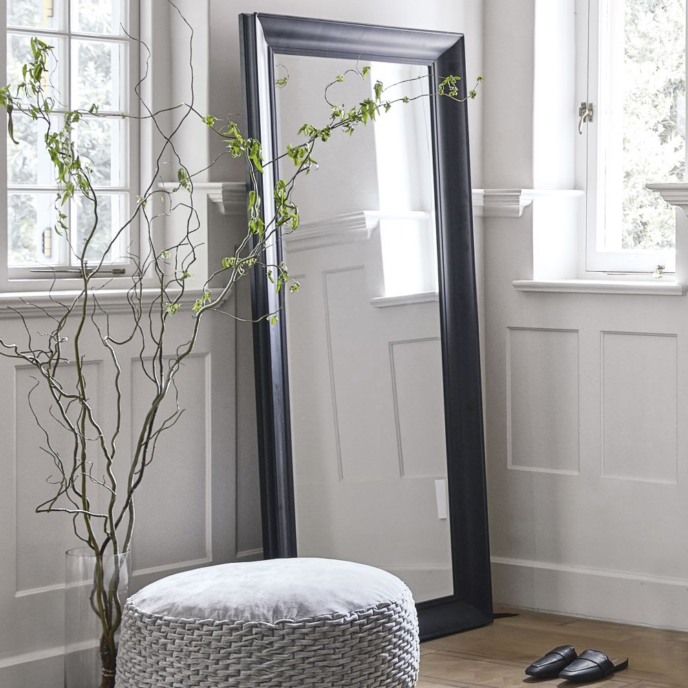 Miroir en paulownia noir 80x180 Maisons du Monde