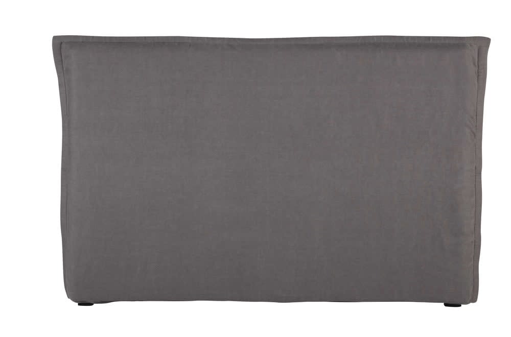 washed linen 180 headboard cover in grey Morphée Maisons du Monde