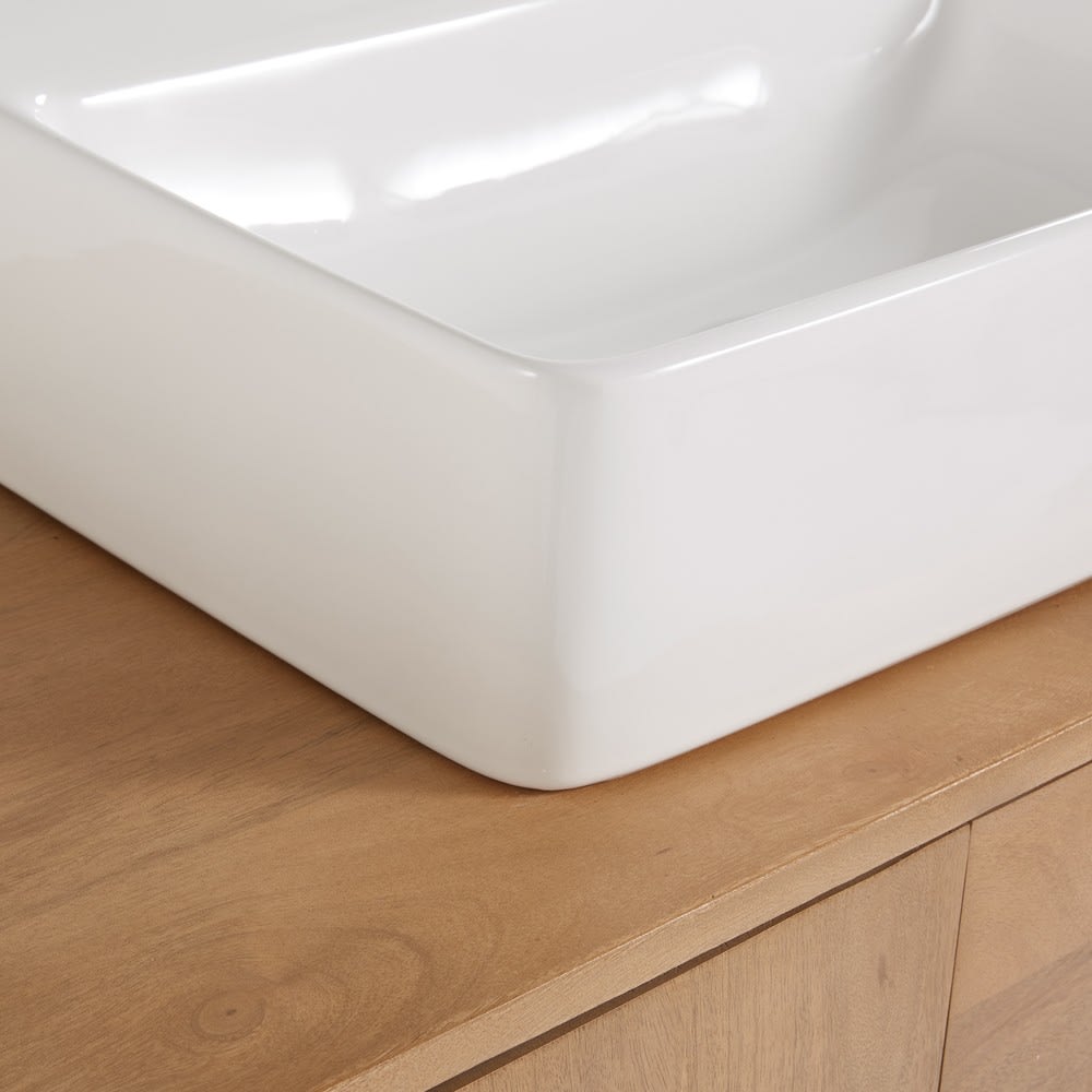 Mueble de cuarto de baño de mango macizo con 2 lavabos Trocadero ... Mueble de cuarto de baño de mango macizo con 2 lavabos Trocadero ...