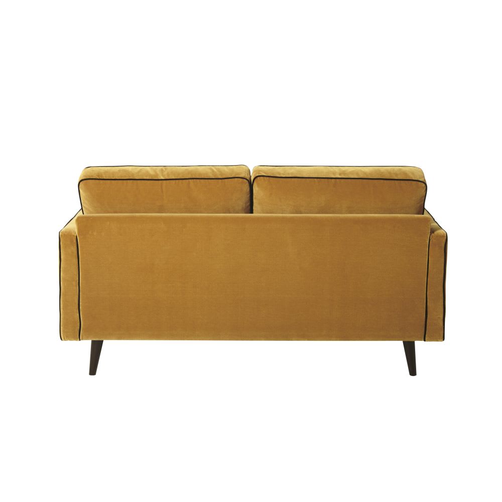 Mustard Yellow 2Seater Velvet Sofa Kant Maisons du Monde