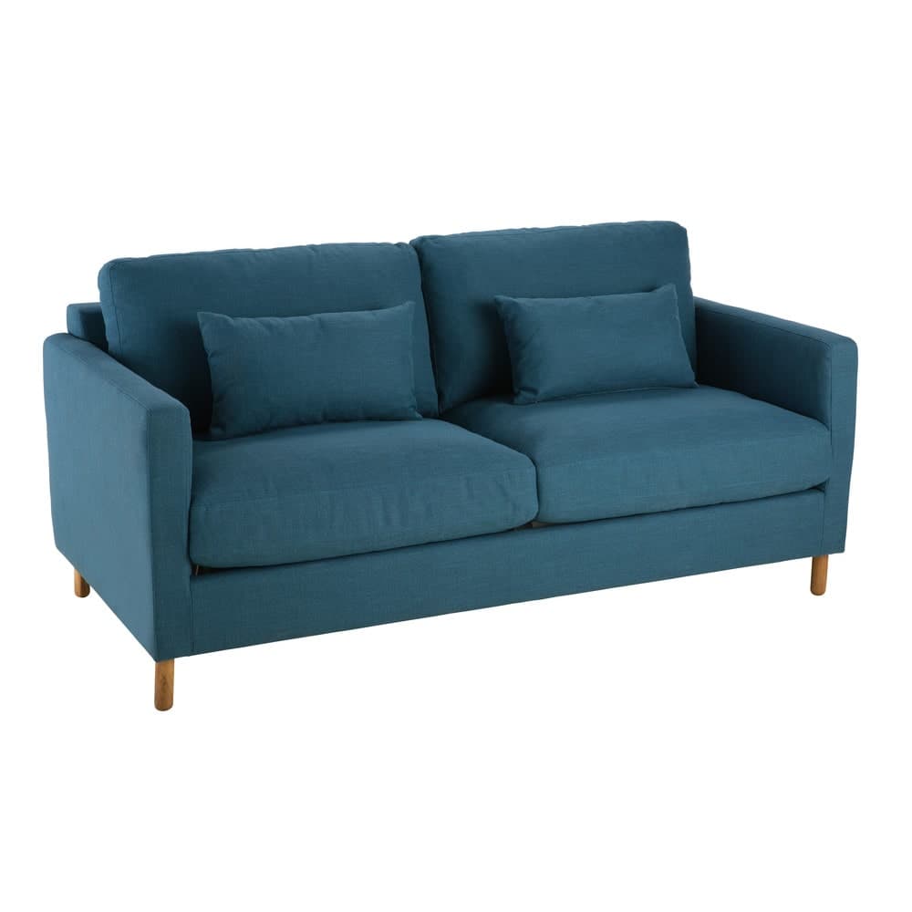Petrol Blue 3Seater Sofa Julian Maisons du Monde