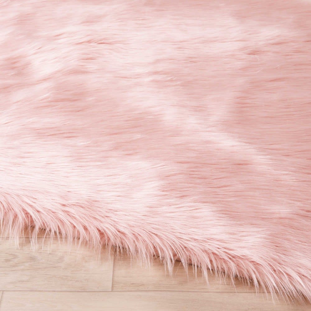 Pink Faux Fur Rug 80x120 Blush Maisons du Monde