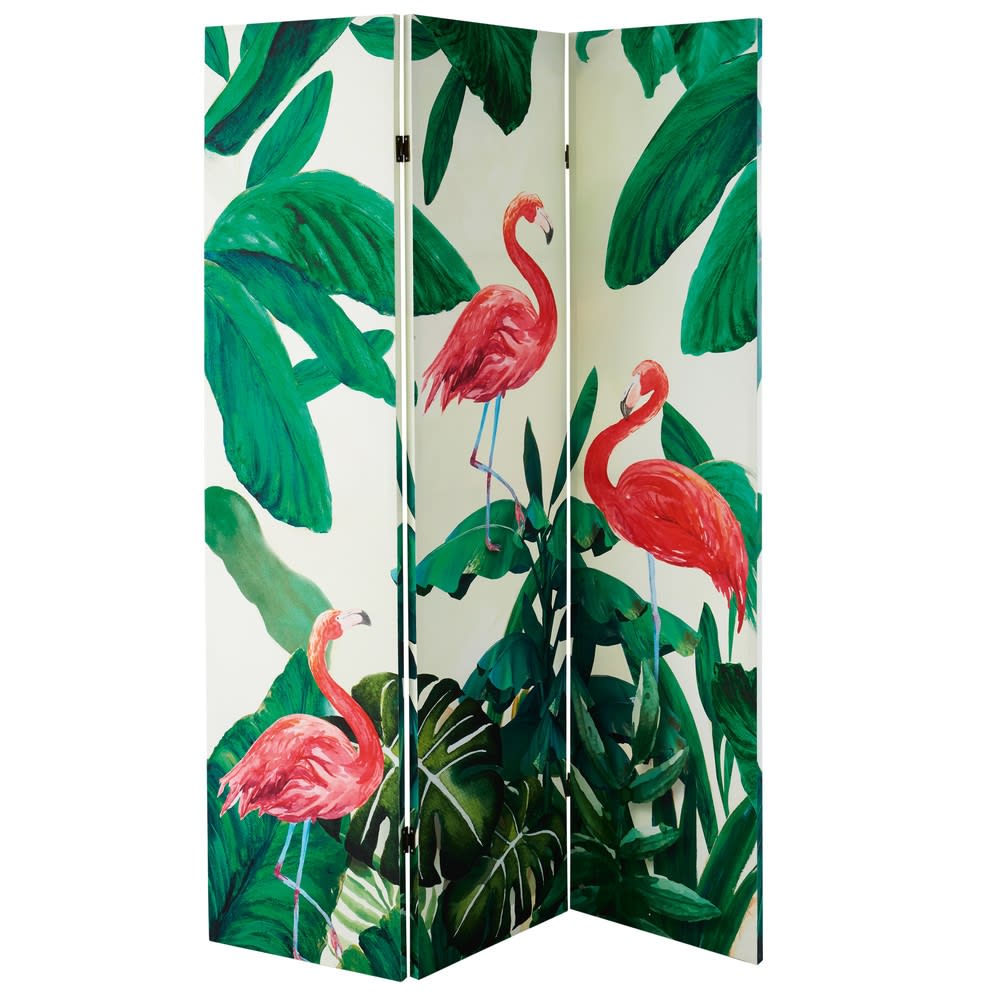 Pink Flamingo Print Room Divider Flamingo Maisons du Monde