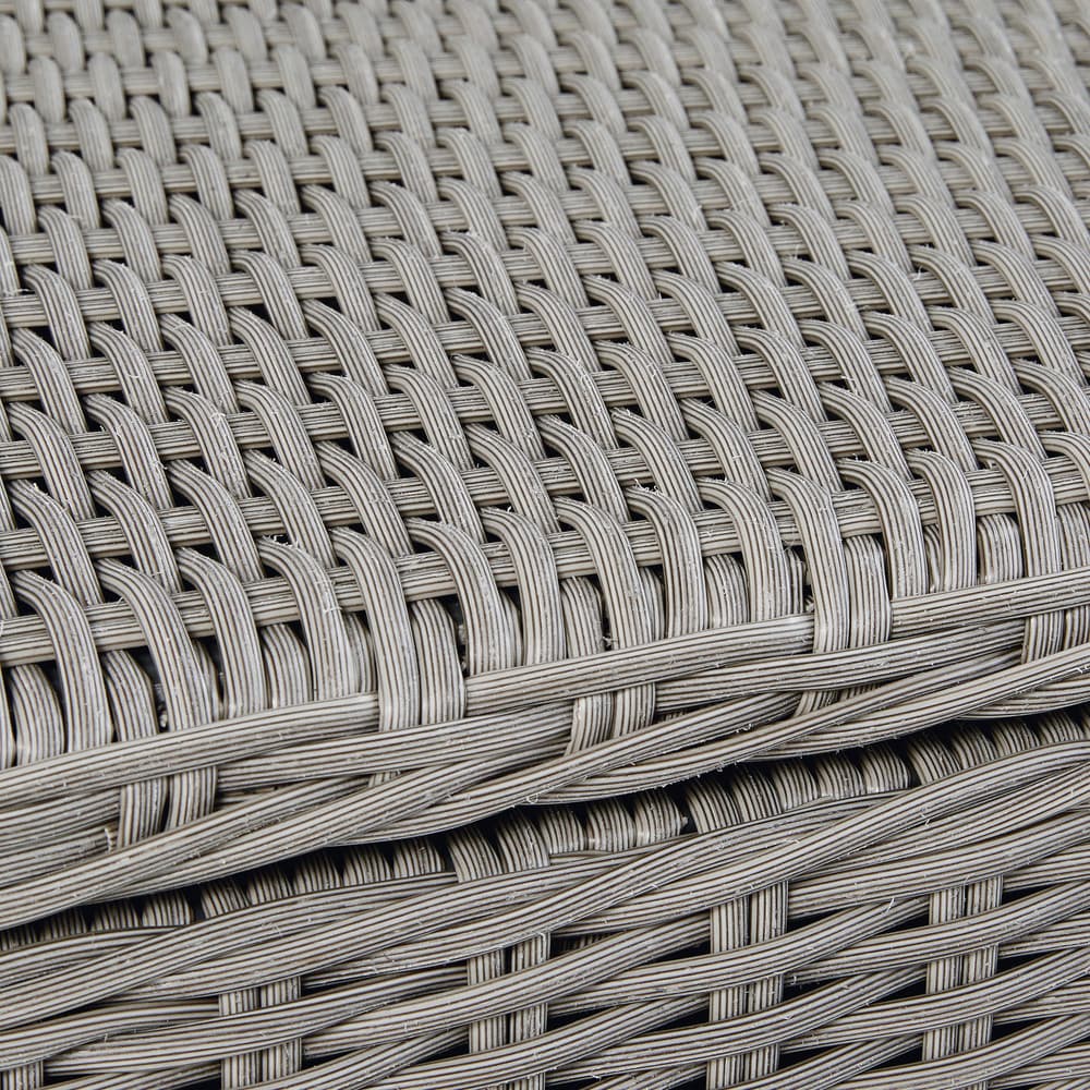 Round Grey Resin Wicker Patio Set Cape Town Maisons du Monde