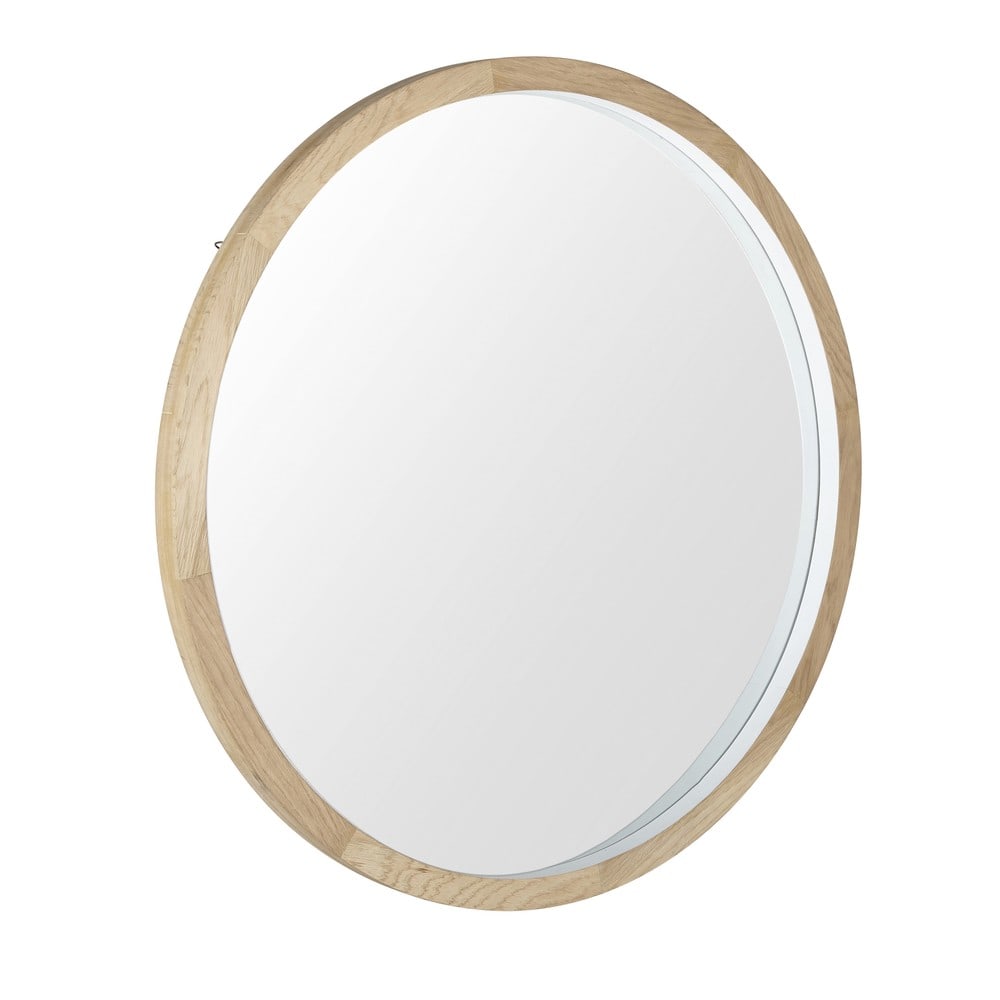 Round White Oak Mirror D 100 cm Finmark Maisons du Monde