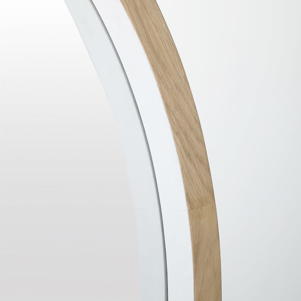 Round White Oak Mirror D 100 cm Finmark Maisons du Monde