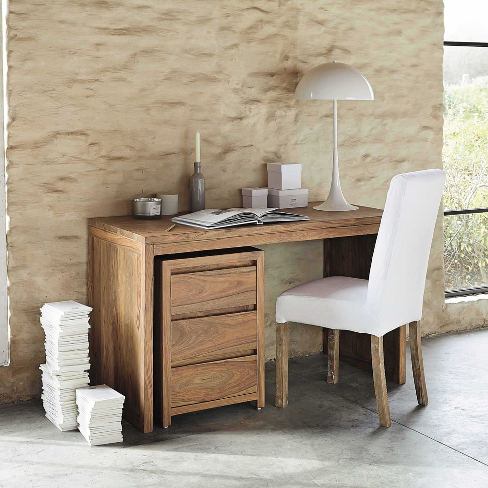Scrivania a 3 cassetti in sheesham massiccio Stockholm Maisons du Monde