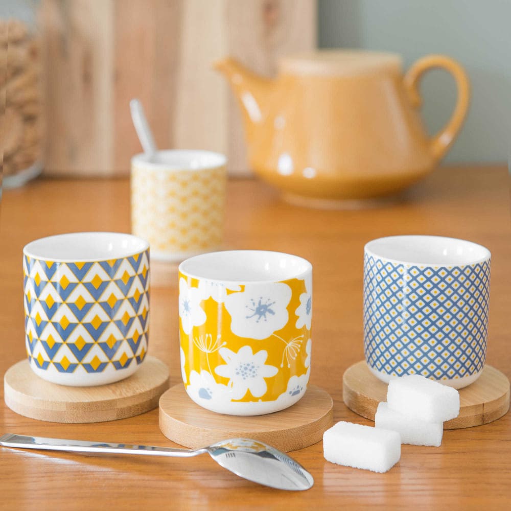 Luxshiny 6er-Set Kaffeetassen Aus Bone China - Elegante Porzellantassen Mit Goldrand Für Kaffee & Tee