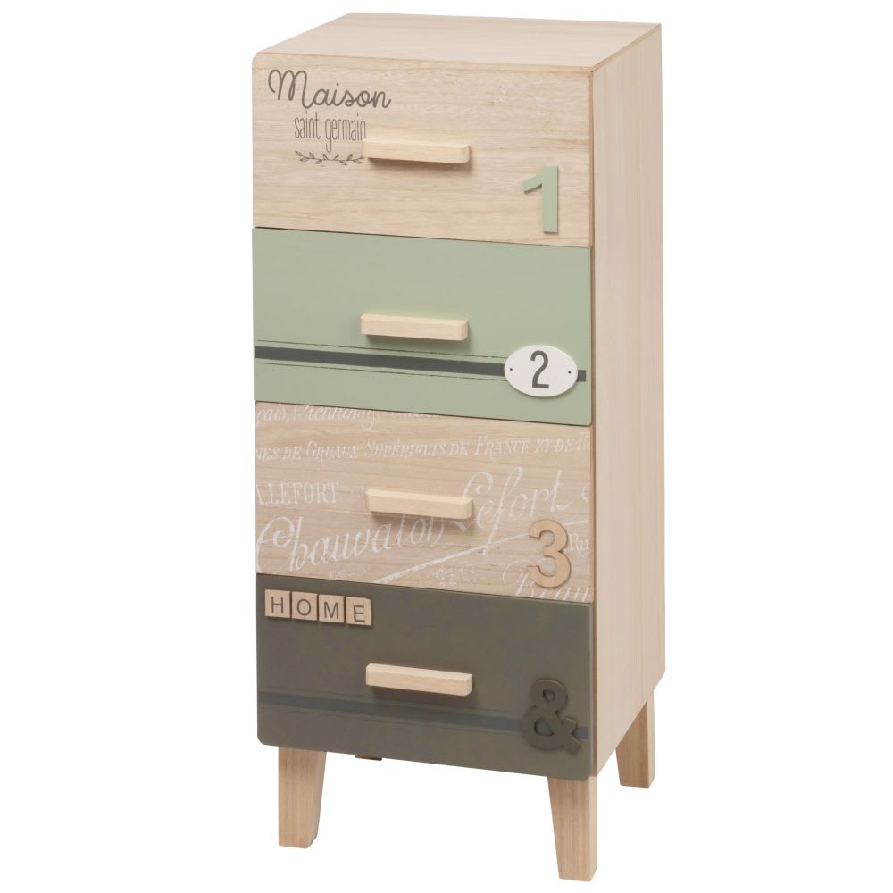 Small 4drawer storage unit Germain Maisons du Monde