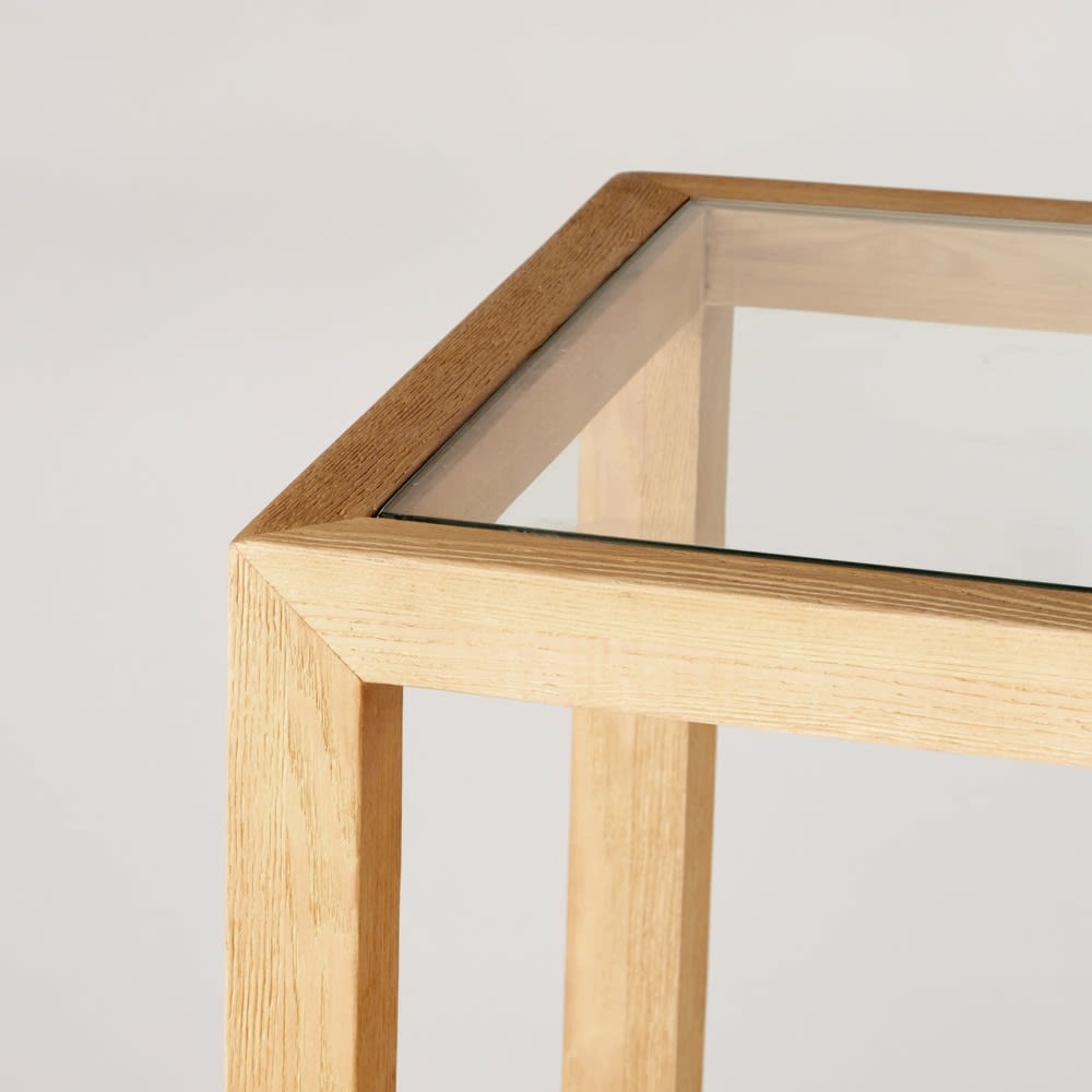 Solid Ash and Tempered Glass Console Table | Maisons du Monde