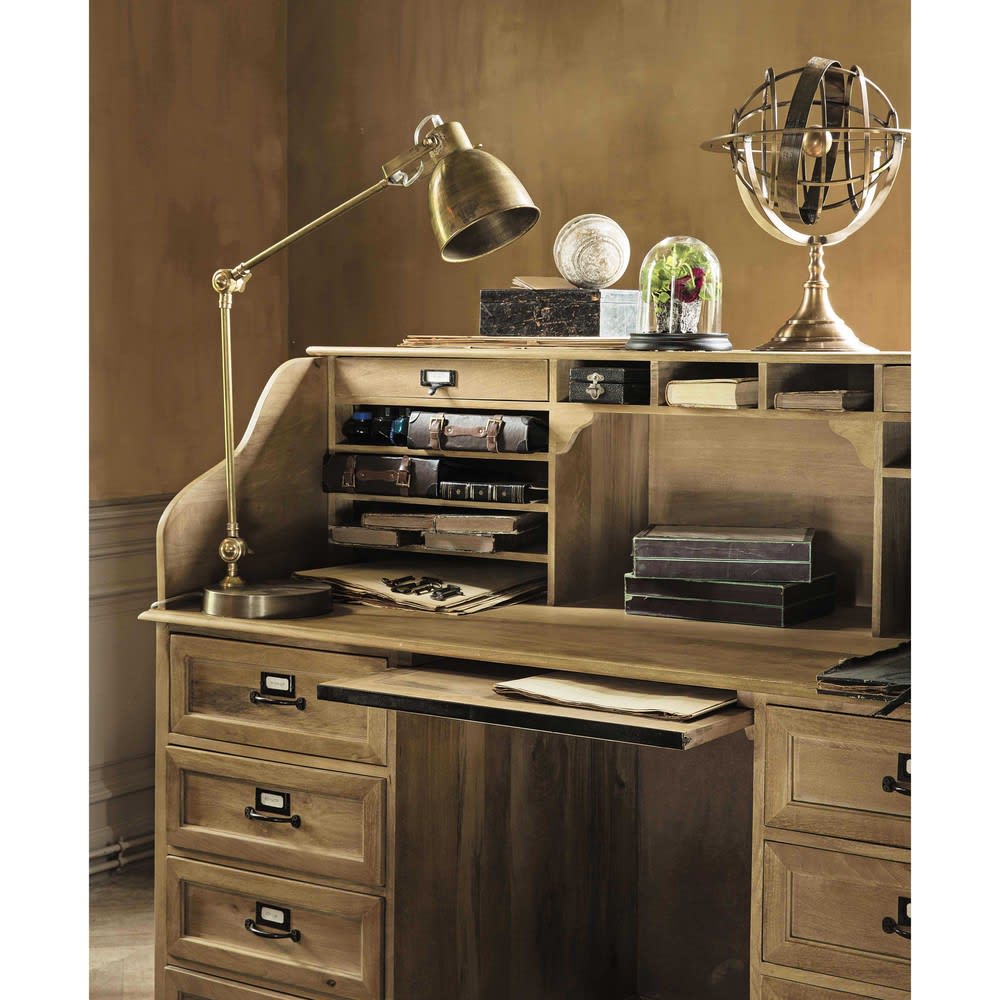 Solid mango wood writing desk W 150cm Naturaliste Maisons du Monde