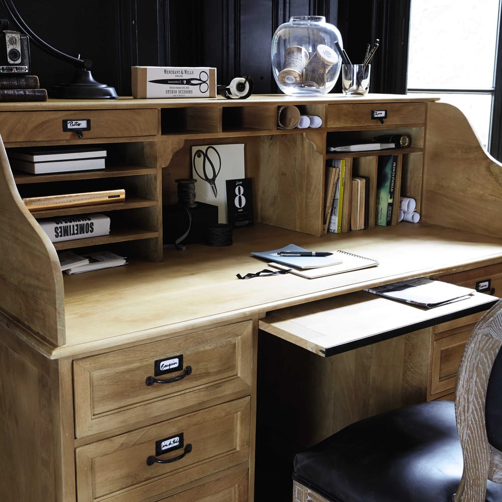 Solid mango wood writing desk W 150cm Naturaliste Maisons du Monde