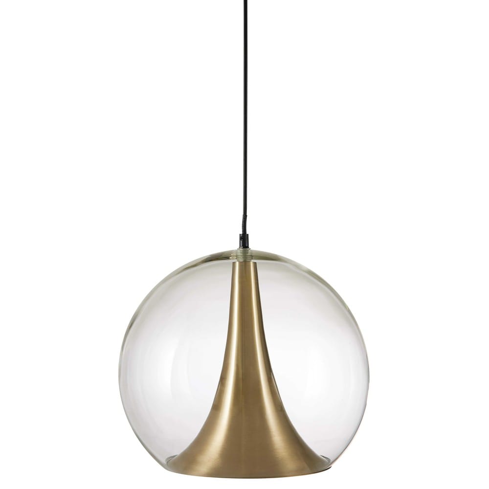 Suspension En Métal Doré Et Verre D34cm Burton Maisons Du Monde 7002