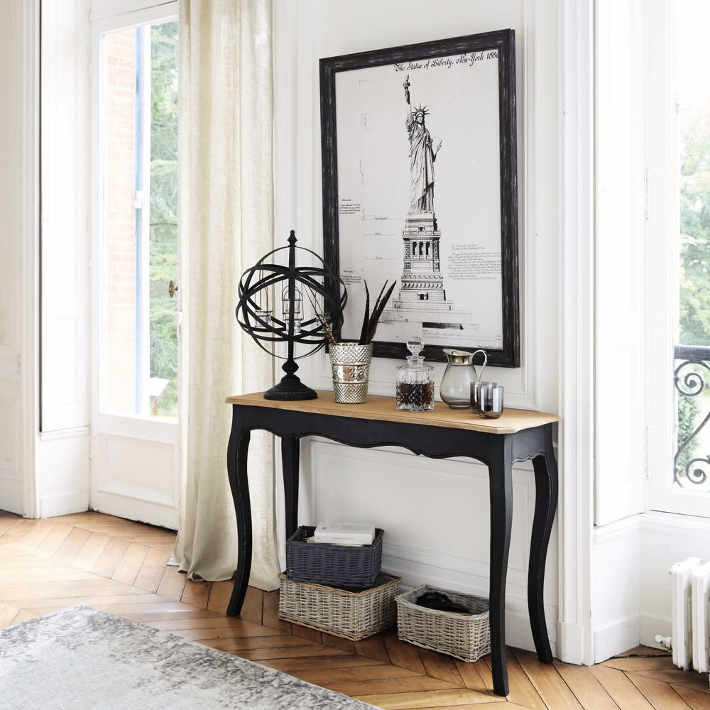 Table console en manguier massif noire Versailles | Maisons du Monde