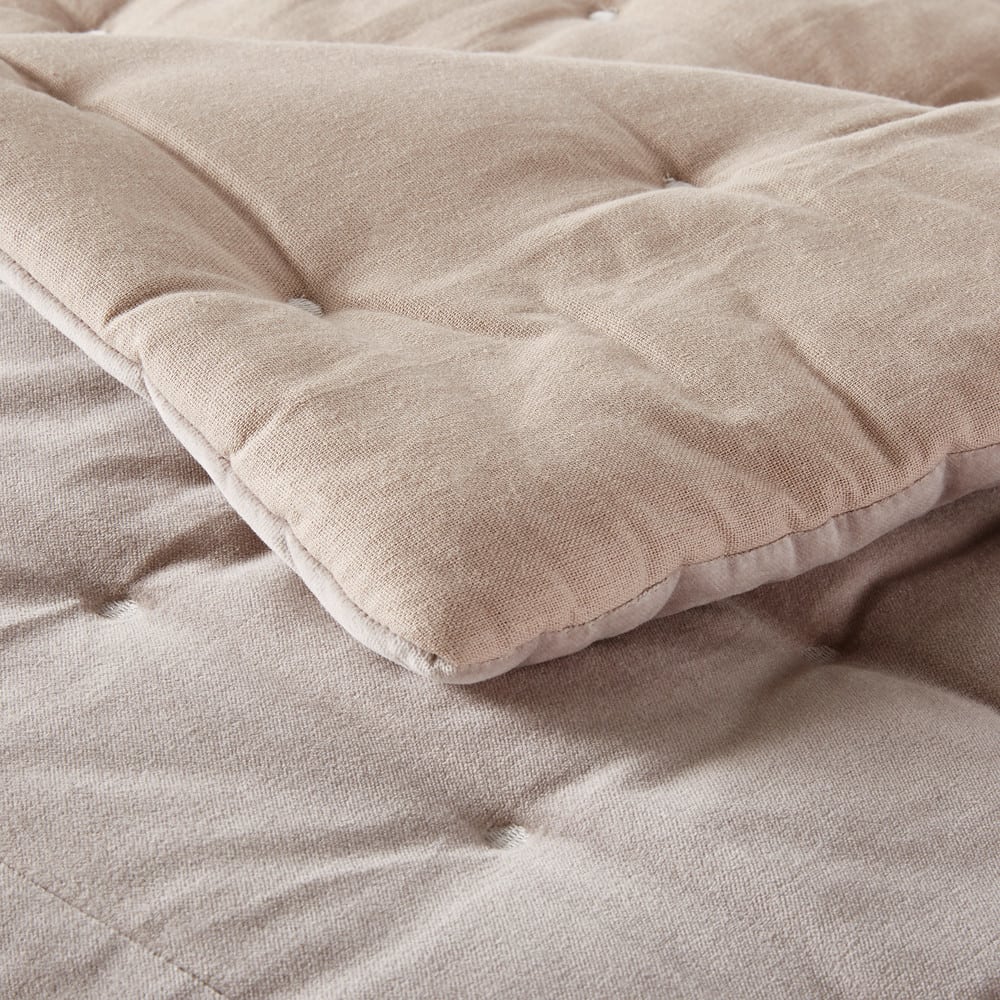 Taupe Velvet Quilted Bedspread 240x260 Maisons du Monde