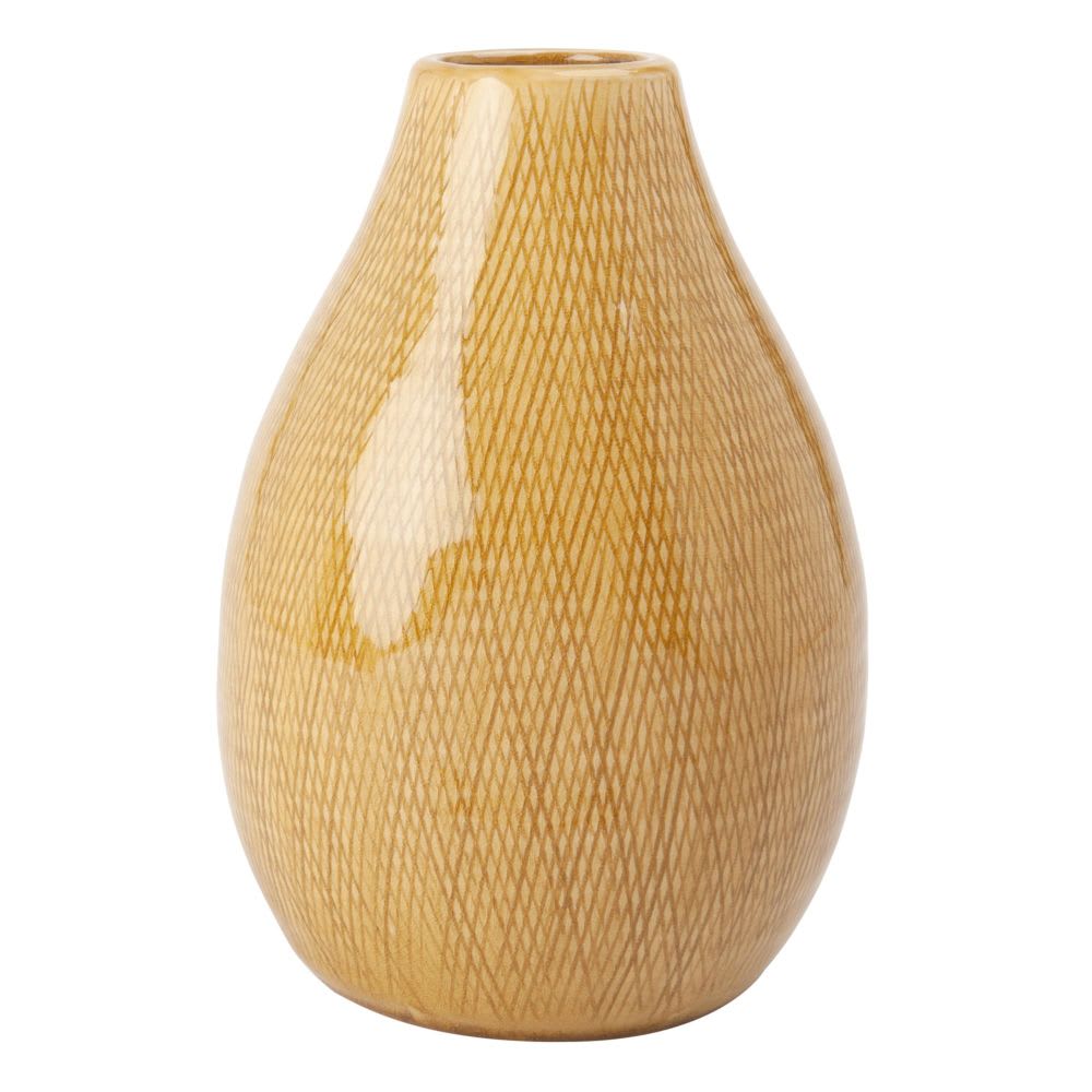 Vase en céramique jaune H24 Maisons du Monde