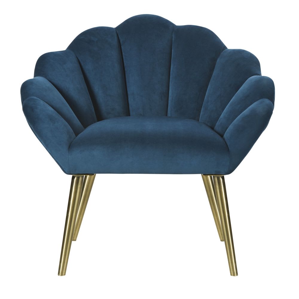 Vintage eendenblauwe fauteuil Homarid