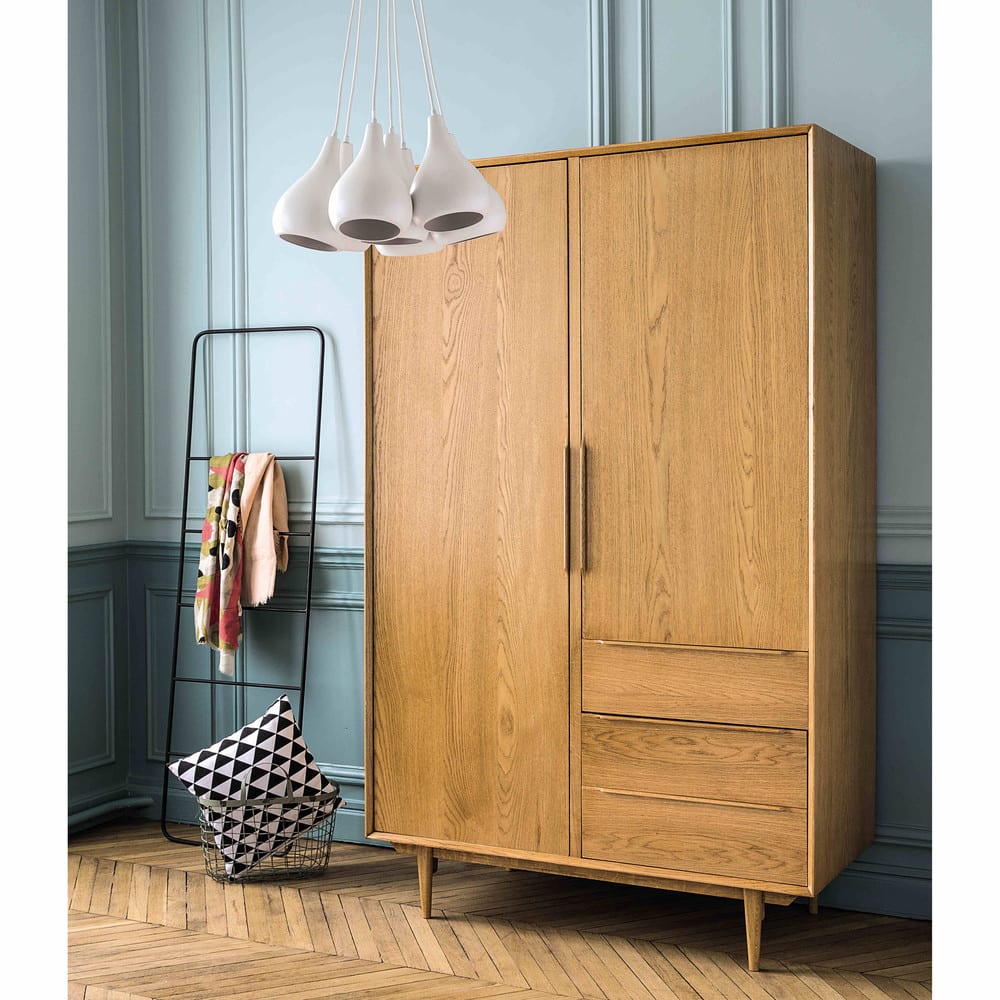 Vintage Kleiderschrank mit 2 Türen und 3 Schubladen Portobello