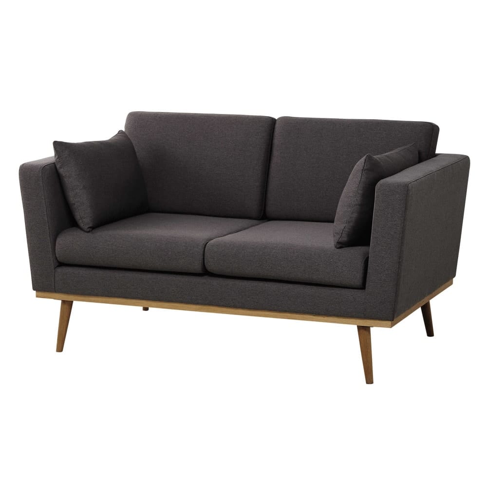 Vintage-Sofa 2-Sitzer, grau Timeo | Maisons du Monde
