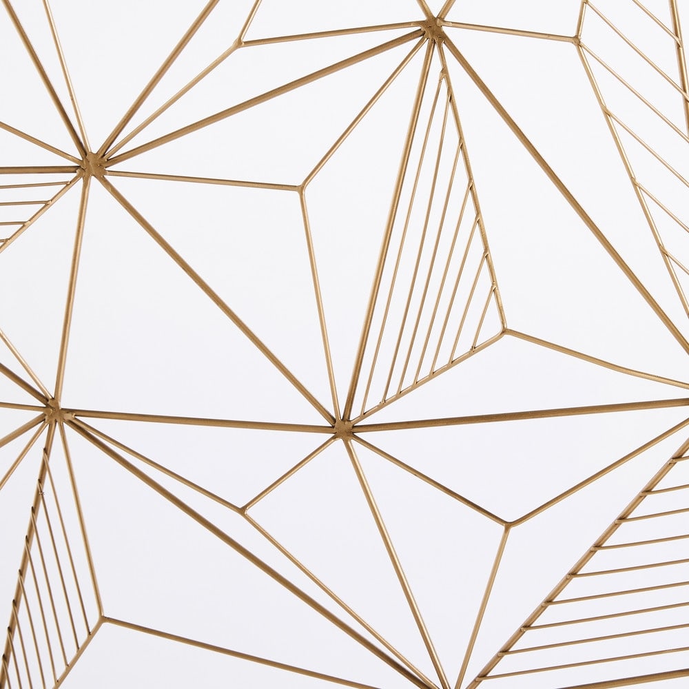 Wanddeko aus goldfarbenem Metalldraht H120 Graphic Gold ...