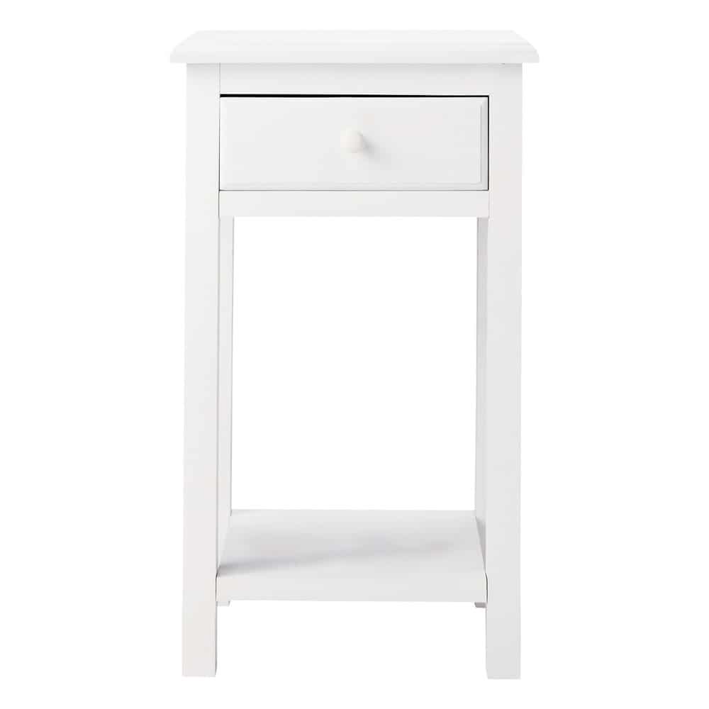 White Bedside Table With 1 Drawer Pastel Maisons Du Monde White Bedside Table With 1 Drawer Pastel