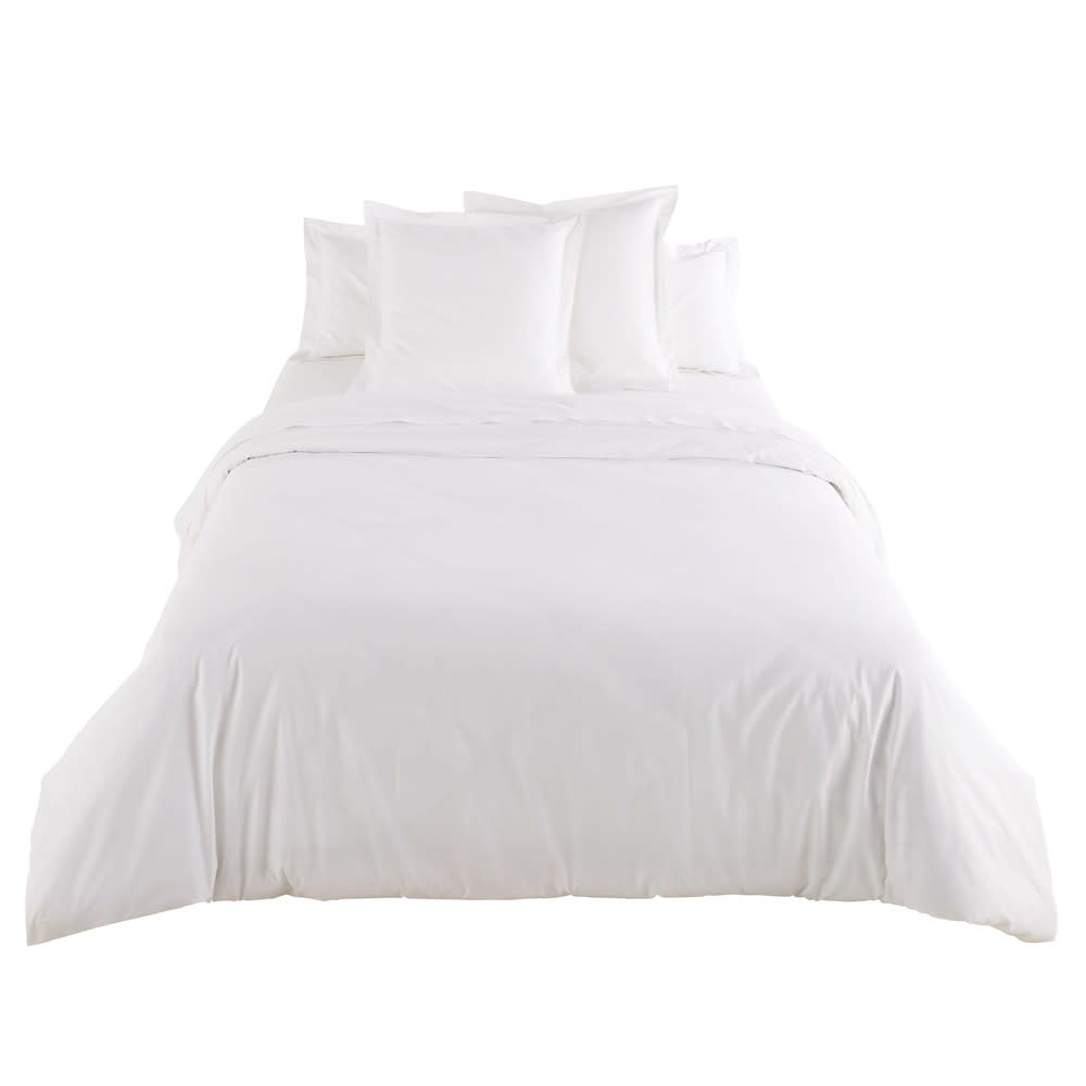 White Hotel Quality Cotton Percale Duvet Cover 150x220 Luce Pro