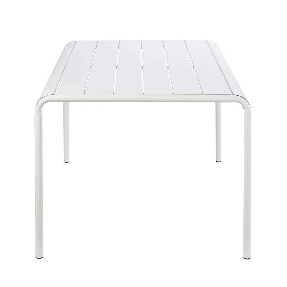 White Metal 46 Seater Garden Table L140 Batignolles Maisons du Monde