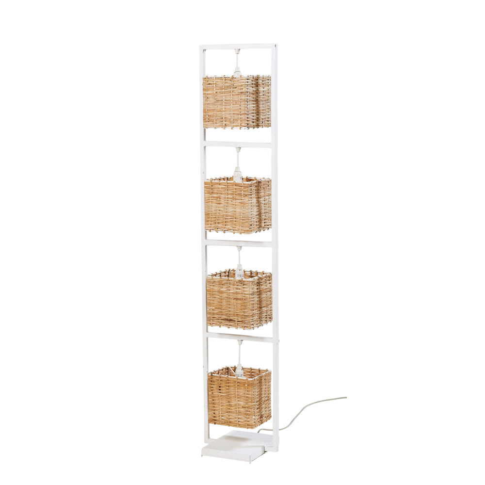 White Metal And Rattan Floor Lamp H126 Antibes Maisons Du Monde White Metal And Rattan Floor Lamp H126 Antibes