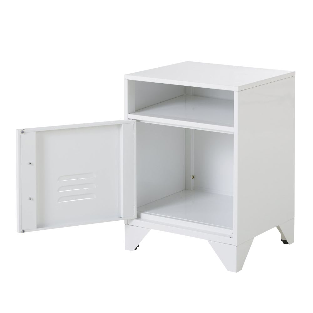 White Metal Bedside Table Sunset universe Maisons du Monde