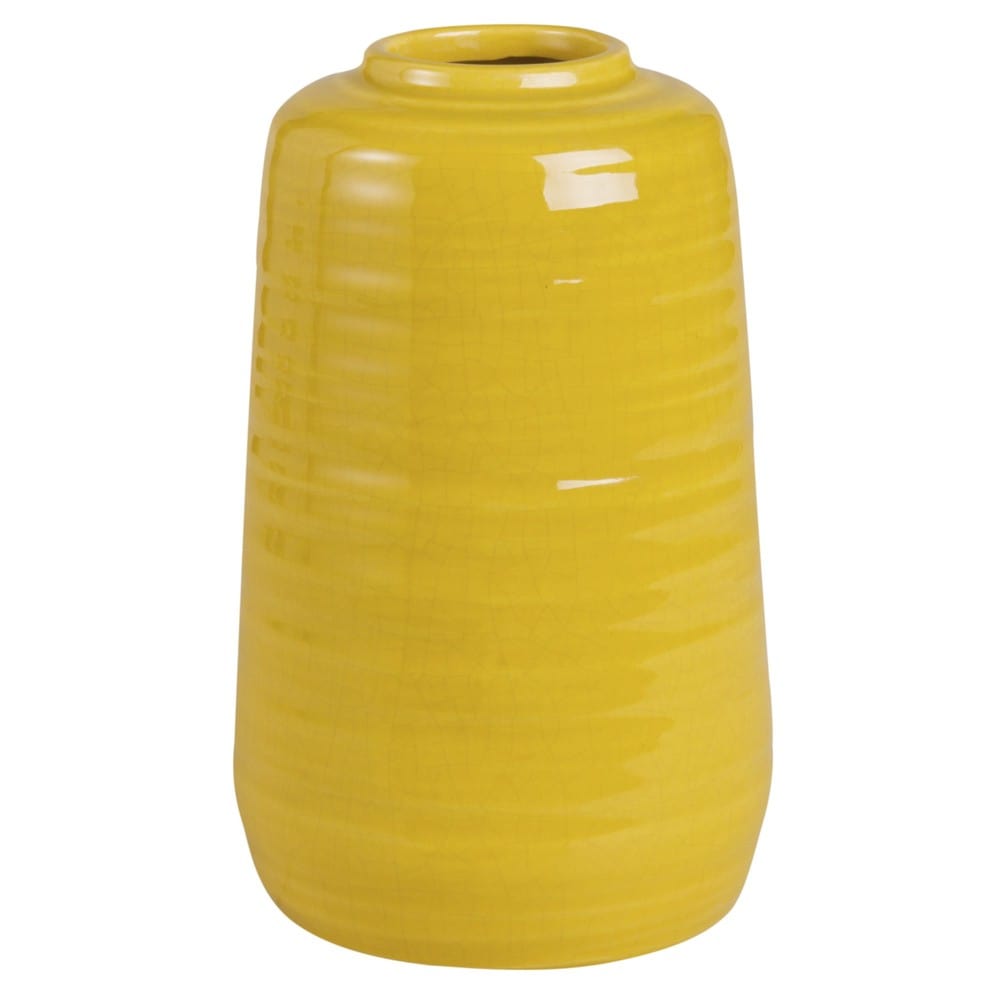 Yellow Ceramic Vase H 26 Maisons du Monde