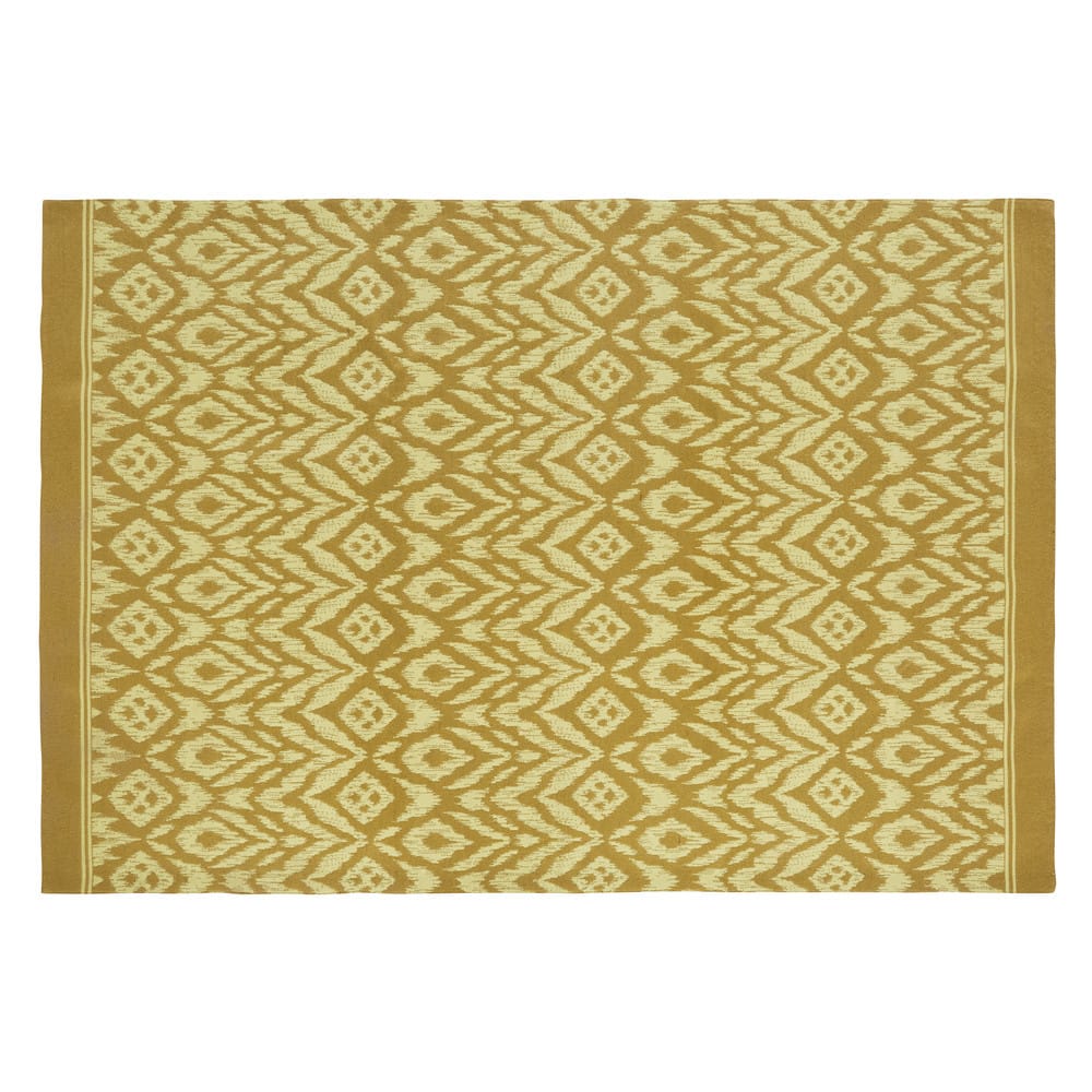 Yellow Outdoor Carpet with Graphic Motifs 160x230 Maisons du Monde
