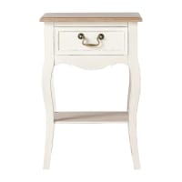 LÉONTINE - 1-Drawer Bedside Table with Drawer in Cream