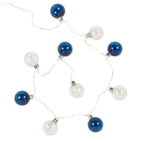 PISCINA - Set of 2 - 10-bulb clear and navy blue fairy lights L120cm