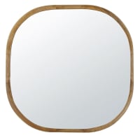 MICHIGAN - 109x108cm rounded mango wood mirror