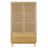 SUZELLE - 2-door, 2-drawer rattan wardrobe